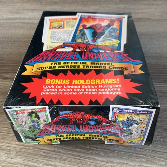 Marvel Universe Official Marvel Super Heroes Trading Cards sealed box 1990 Impel - Picture 8 of 10